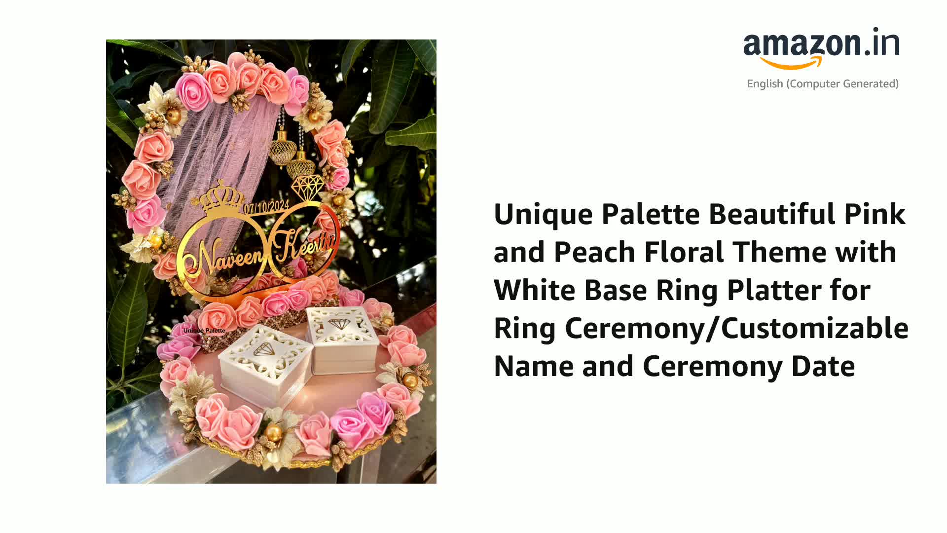 Unique Palette Beautiful Pink and Peach Floral Theme with White